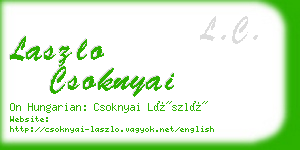laszlo csoknyai business card